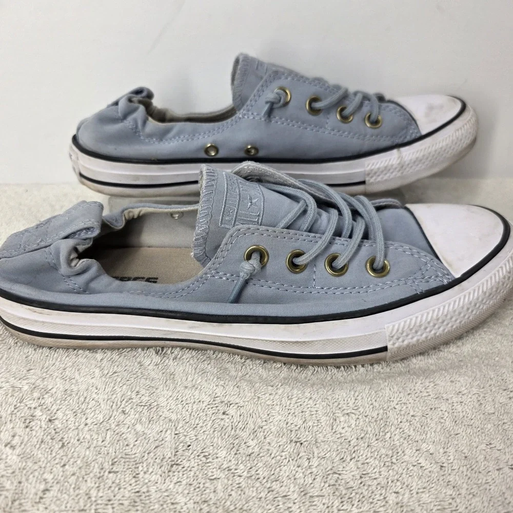 CONVERSE ALL STAR Stretch Elastic Heel Women's SIZE 9 Ladies Blue Lace Shoes
